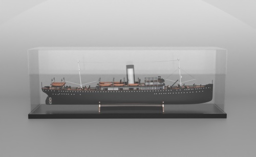 Цифровая 3D модель корабля  "Монголия". Масштаб 1-150