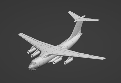 Цифровая 3D модель самолета  ИЛ 76 МД