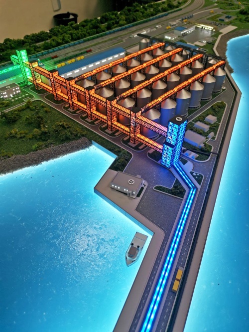 Архитектурный макет зернового терминала