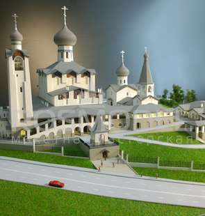 Архитектурный макет храма Морского кафедрального собора в г. Мурманск